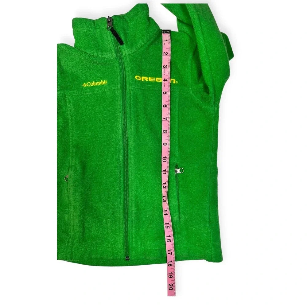 Columbia Fleece Univ. of Oregon Ducks Jacket Green Excellent XS Kids